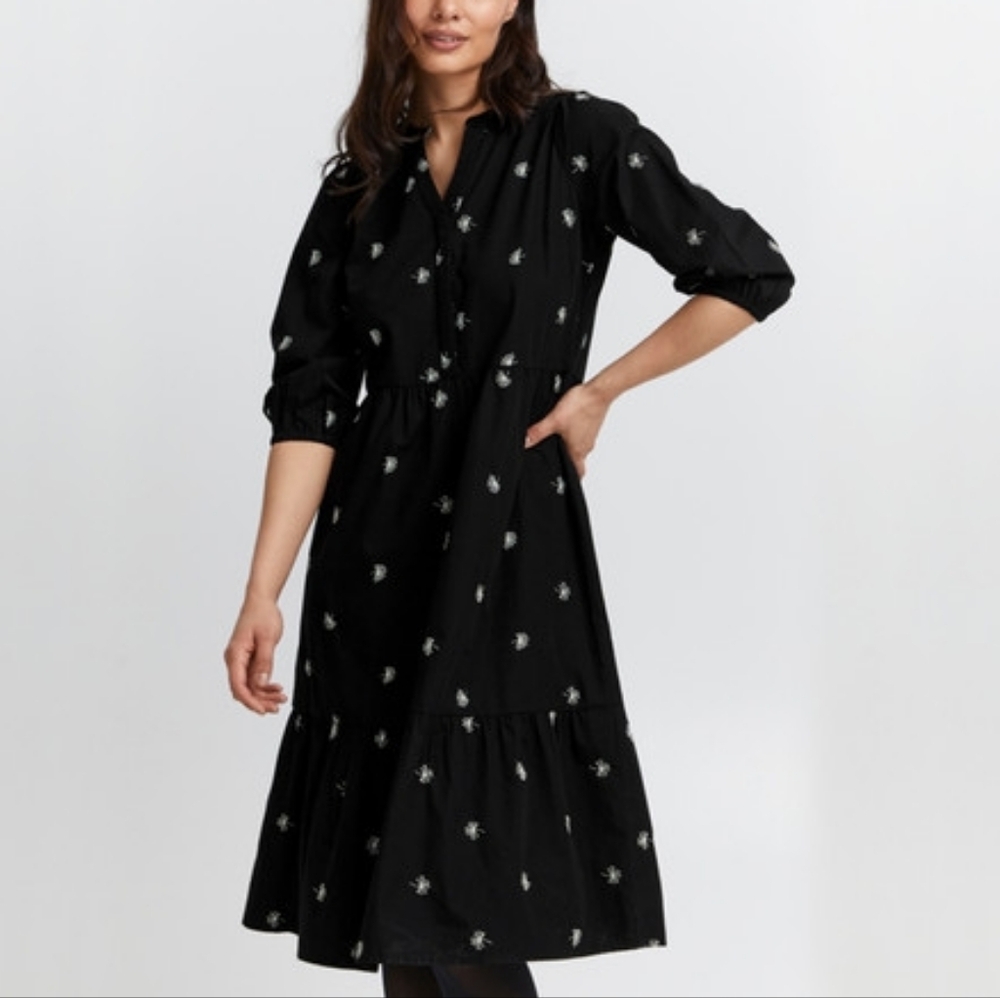 FRANSA SHIRLEY BLACK DRESS- Medium